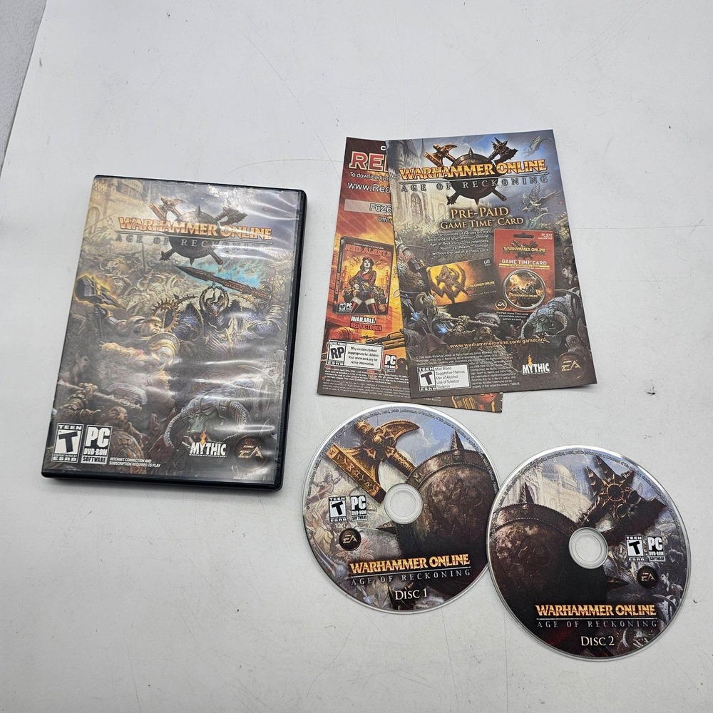 Warhammer Online Age Of Reckoning PC DVD-ROM Game Complete EA Mythic T Teen